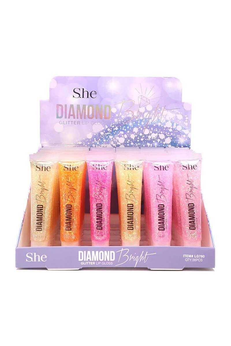 Diamond Bright Glitter Lip Gloss - MAKEUP SHE