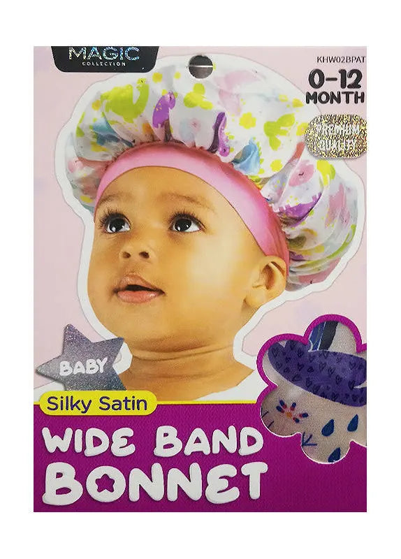 Baby Silky Satin Wide Band Bonnet