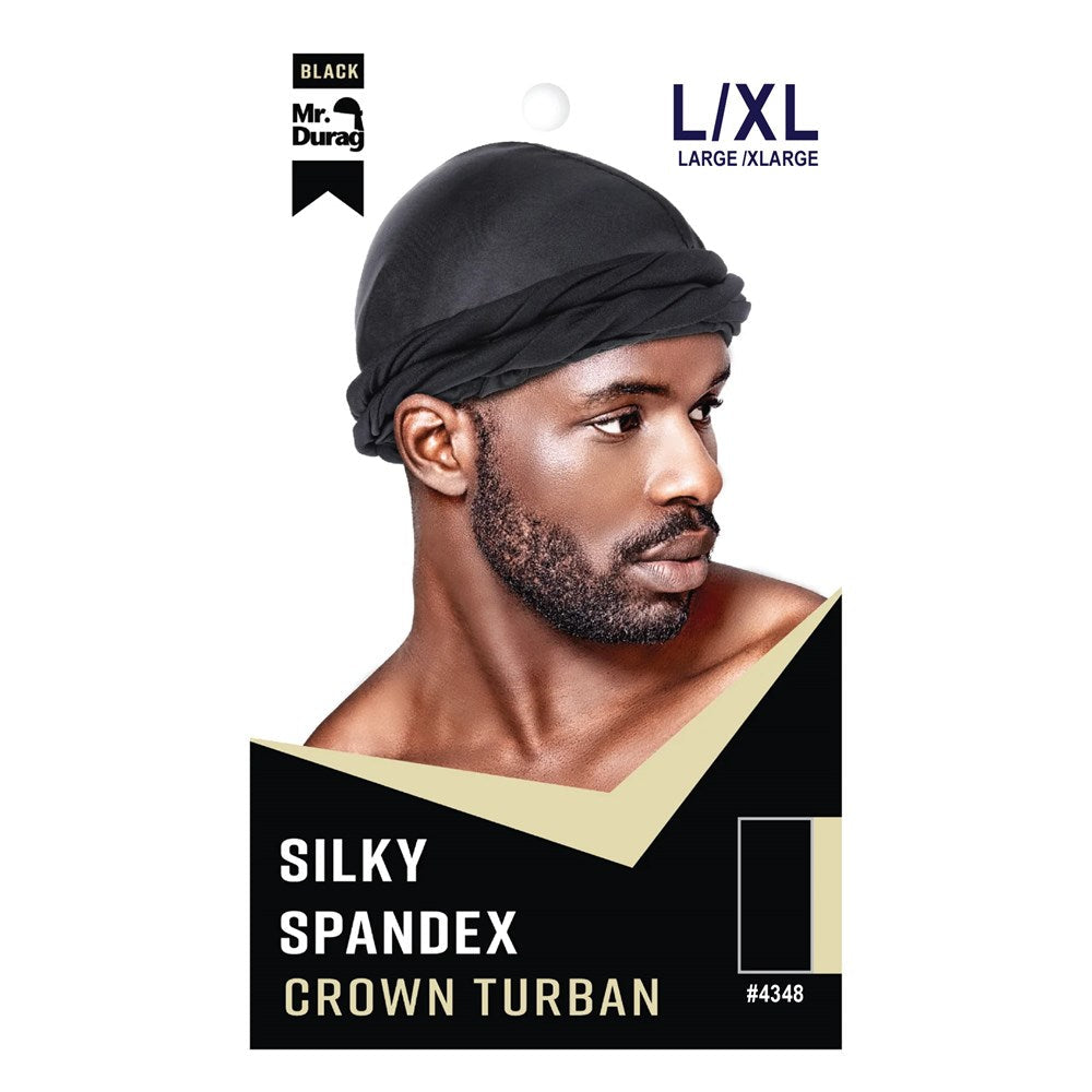 Mr. Durag Silky Spandex Crown Turban (L/XL)
