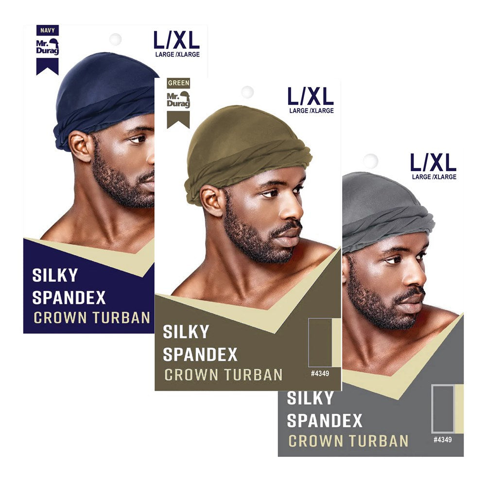Mr. Durag Silky Spandex Crown Turban (L/XL)