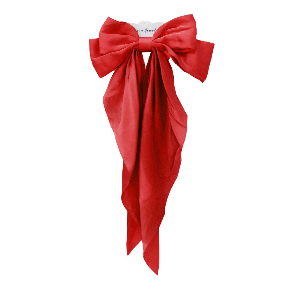Long tail Satin hair bow