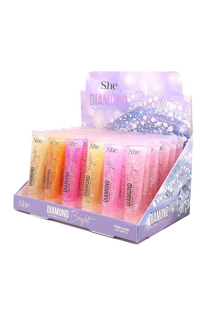 Diamond Bright Glitter Lip Gloss - MAKEUP SHE