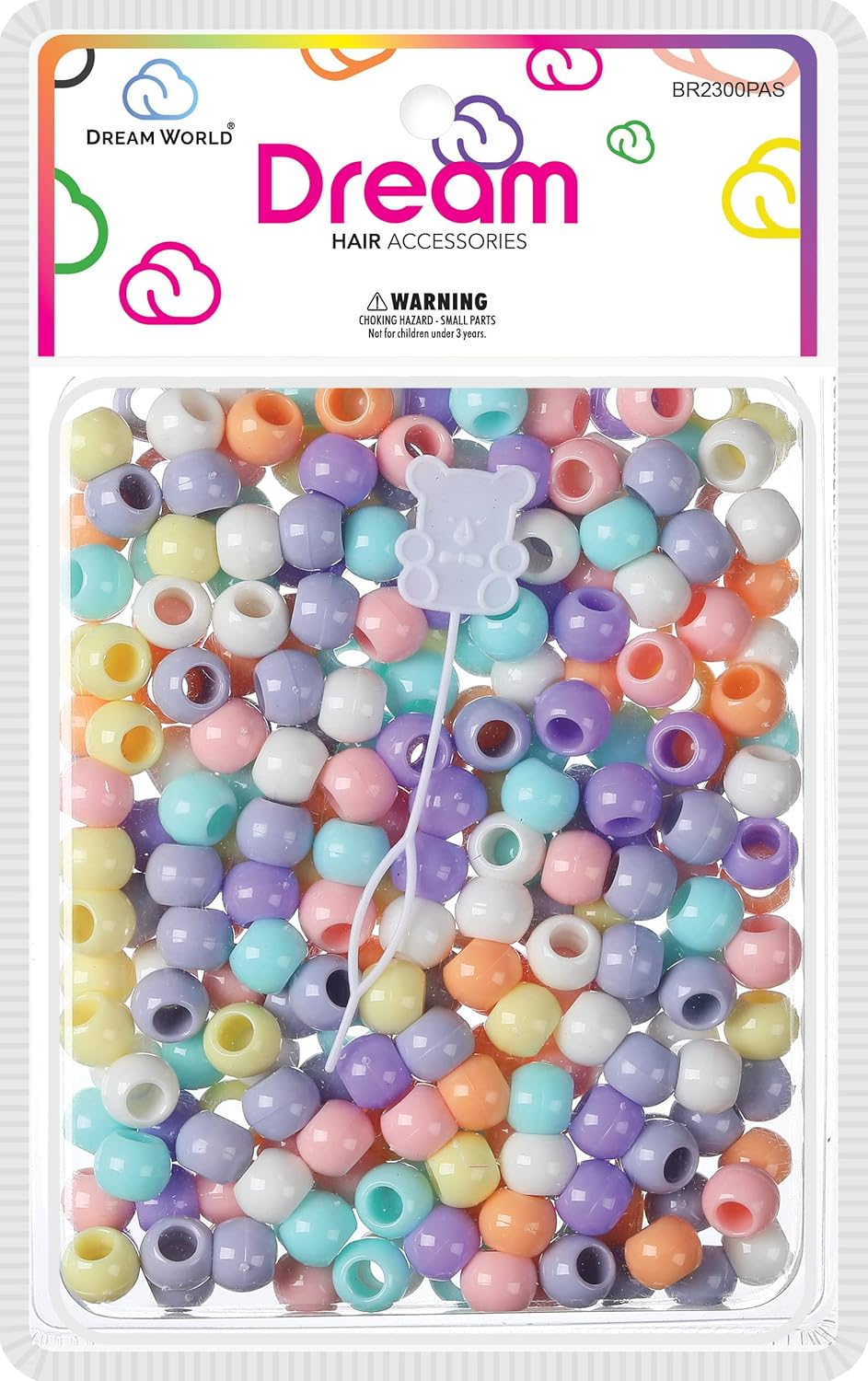 Pastel hair beads