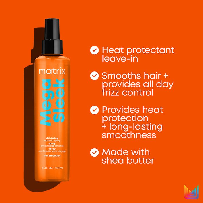 Mega Sleek TOTAL RESULTS Iron Smoother Leave-In Spray - Matrix